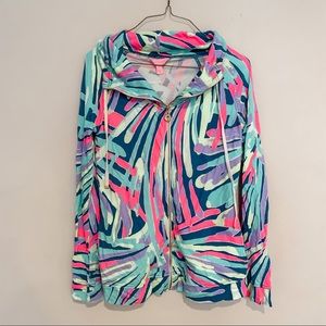 Lilly Pulitzer Zip Cowl Neck Sweatshirt